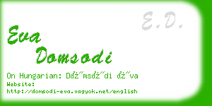 eva domsodi business card